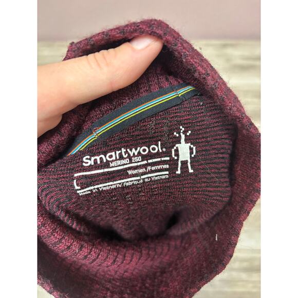 Smartwool Merino Wool Turtleneck Sweater - Women's Large Maroon - Picture 10 of 12